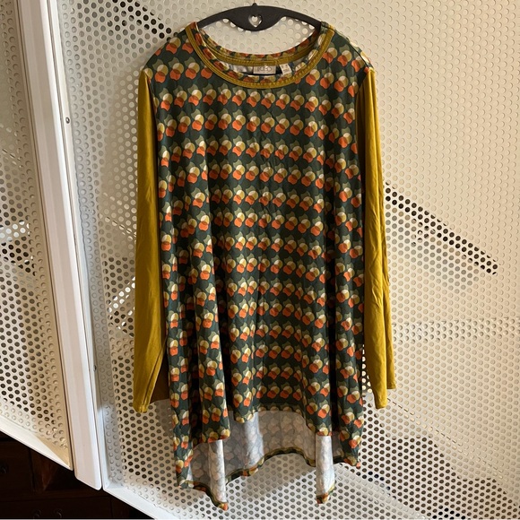 Logo by Lori Goldstein Tunic Top Long-sleeve Size 1X Green Colourway - Picture 7 of 14